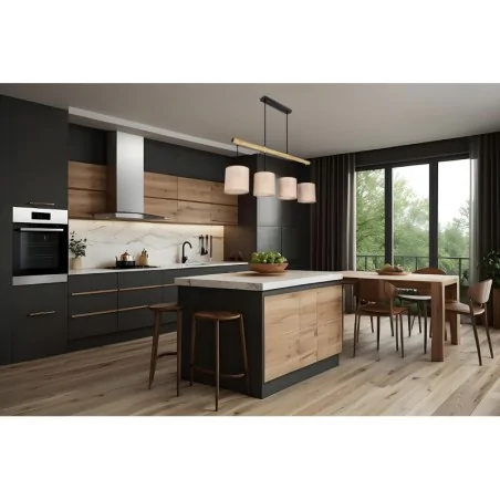 Lampy-sufitowe - lampa sufitowa wisząca beżowa poczwórna e27 combi 34-38401 candellux 