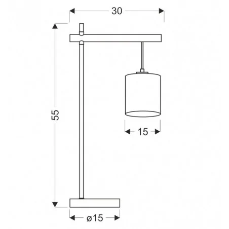Lampki-nocne - lampa stołowa z beżowym abażurem combi 41-38418 candellux 