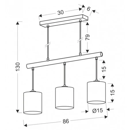 Lampy-sufitowe - lampa sufitowa wisząca beżowa 3x60w e27 combi 33-39972 candellux 