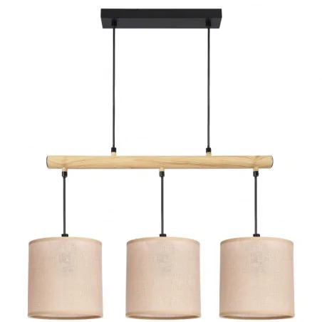 Lampy-sufitowe - lampa sufitowa wisząca beżowa 3x60w e27 combi 33-39972 candellux 