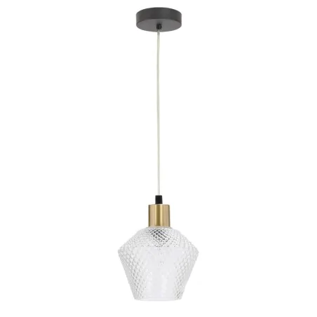 Lampy-sufitowe - lampa wisząca sufitowa czarna z bezbarwnym kloszem greniko 31-36360 candellux 