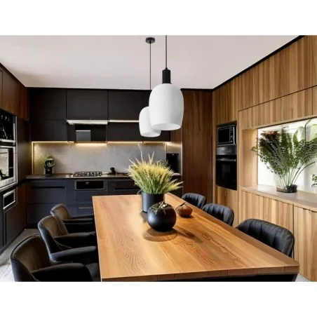 Lampy-sufitowe - lampa wisząca modern biało-czarna wolken 31-35530 candellux 