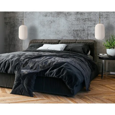 Lampy-sufitowe - lampa wiszacą biała ze złota wstawką modna do salonu cresto 31-35455 candellux 