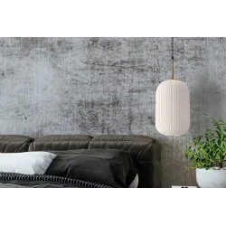 Lampy-sufitowe - lampa wiszacą biała ze złota wstawką modna do salonu cresto 31-35455 candellux 