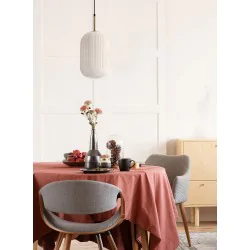 Lampy-sufitowe - lampa wiszacą biała ze złota wstawką modna do salonu cresto 31-35455 candellux 