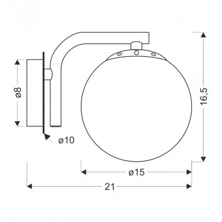 Kinkiety-do-salonu - lampa ścienna kinkiet w dół czarny z kulistym białym kloszem amadeo 21-35448 candellux 