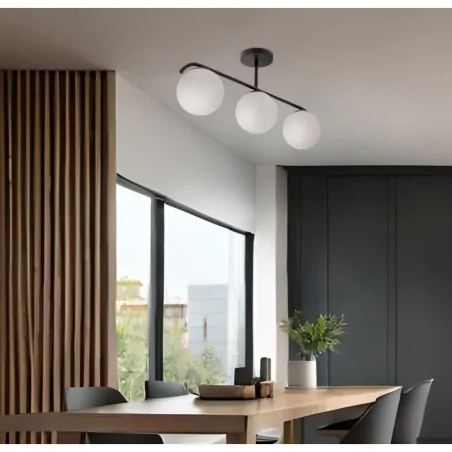 Oswietlenie-sufitowe - lampa sufitowa na listwie 3 klosze w kształcie kuli e14 amadeo 33-35417 candellux 