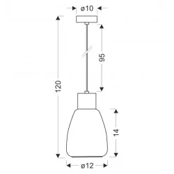Lampy-sufitowe - lampa sufitowa wisząca czarna z bezbarwnym kloszem moldo 31-35066 candellux 