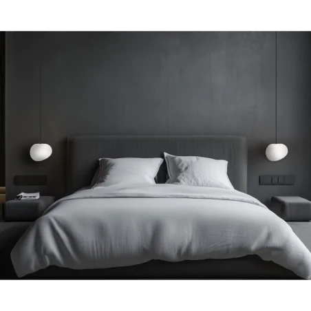 Lampy-sufitowe - lampa wisząca sufitowa czarna z białym kloszem na żarówkę e27 stones 31-35127 candellux 