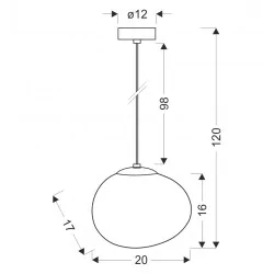 Lampy-sufitowe - lampa wisząca sufitowa czarna z białym kloszem na żarówkę e27 stones 31-35127 candellux 