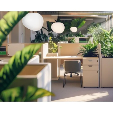 Lampy-sufitowe - lampa wisząca sufitowa czarna zwis z białym kloszem 30cm 1x40w e27 stones 31-35141 candellux 