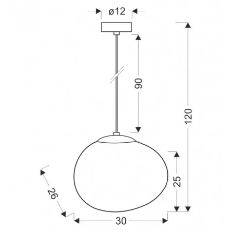 Lampy-sufitowe - lampa wisząca sufitowa czarna zwis z białym kloszem 30cm 1x40w e27 stones 31-35141 candellux 