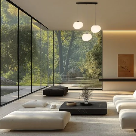 Lampy-sufitowe - lampa sufitowa wisząca czarna potrójna żyrandol 3xe27 stones 33-35158 candellux 