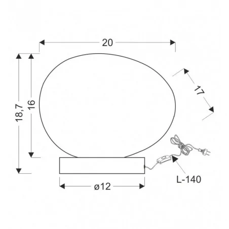 Lampki-nocne - lampka nocna czarna z białym kulistym kloszem na żarówkę e27 stones 41-35219 candellux 