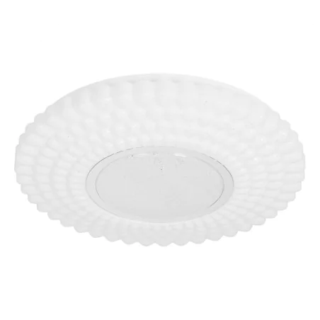 Plafony - uran lampa sufitowa plafon 38cm 24w led 4000k klosz biały+chromowy candellux 