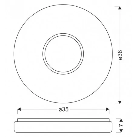 Plafony - plafon sufitowy led o średnicy 40cm 24w 4000k klosz biały+chromowy bubbles 14-34267 candellux 