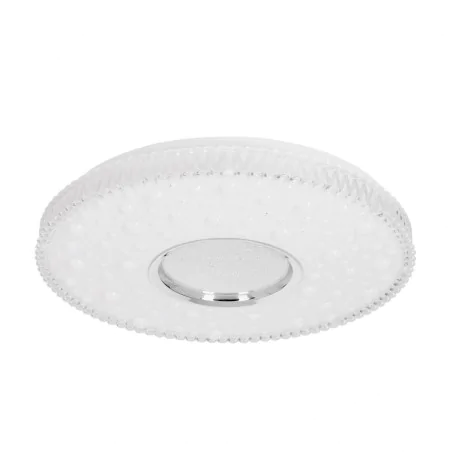 Plafony - plafon sufitowy led o średnicy 40cm 24w 4000k klosz biały+chromowy bubbles 14-34267 candellux 