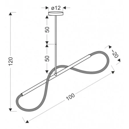 Lampy-sufitowe - lampa wisząca sufitowa led 100cm złota 22w 3000k supreme 31-35615 candellux 