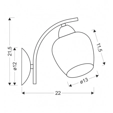 Kinkiety-do-salonu - kinkiet ścienny czarny z bursztynowym kloszem merra 21-35301 candellux 