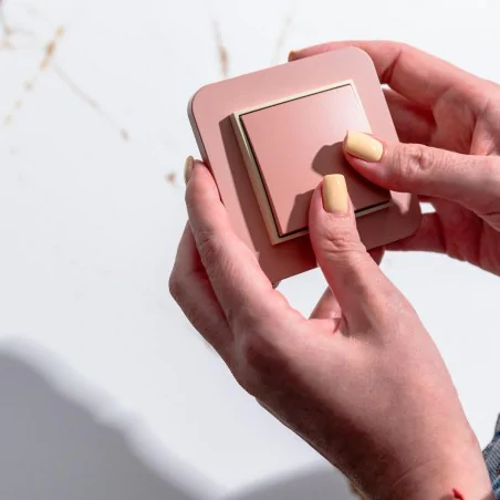 Wylaczniki-jednobiegunowe - różowy włącznik światła pojedynczy łososiowy 62mwp-1 mini karlik 