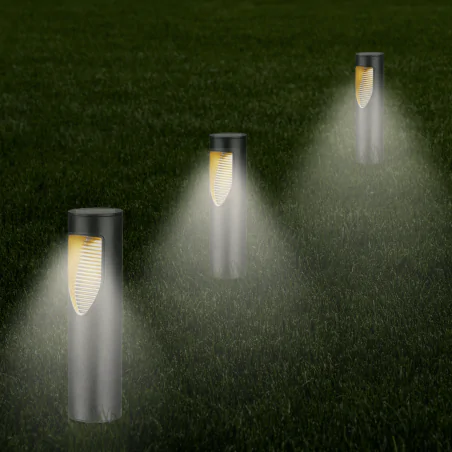 Lampy-solarne - lampka solarna do ogrodu wbijana w grunt czarna ip44 addis 329455 polux-goldlux 