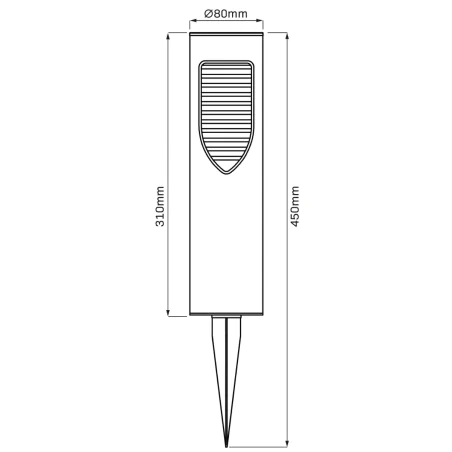 Lampy-solarne - lampka solarna do ogrodu wbijana w grunt czarna ip44 addis 329455 polux-goldlux 