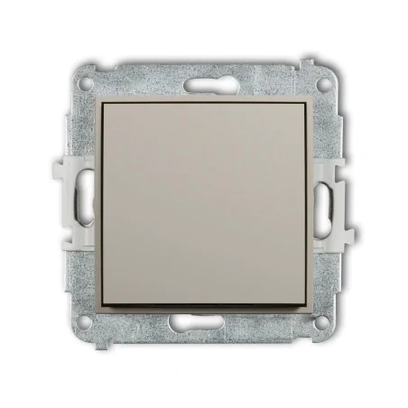Wylaczniki-jednobiegunowe - brązowo-szary włącznik światła pojedynczy taupe 60mwp-1 mini karlik 