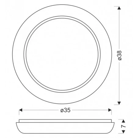 Plafony - plafon sufitowy led o średnicy 38cm 24w neutralny 4000k biały gilly 13-34243 candellux 