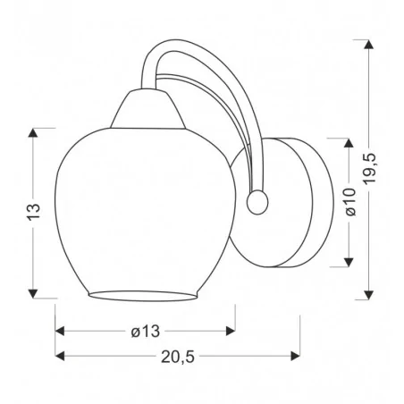 Kinkiety-do-salonu - kinkiet ścienny wewnętrzny chromowy na żarówkę e27 klosz dymiony tobias 21-35240 candellux 