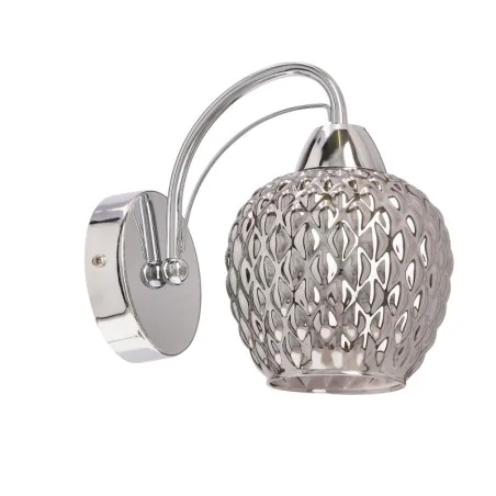 Kinkiety-do-salonu - kinkiet ścienny wewnętrzny chromowy na żarówkę e27 klosz dymiony tobias 21-35240 candellux 