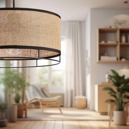 Lampy-sufitowe - lampa sufitowa wisząca loftowa1x40w e27 abażur żółty ardi 31-38388 candellux 