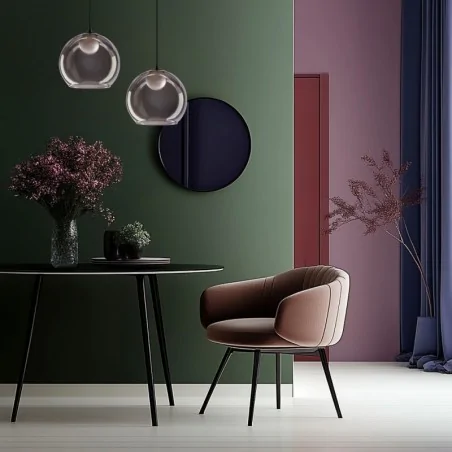 Lampy-sufitowe - lampa sufitowa wisząca z dymionym kloszem g9 brin 31-38333 candellux 