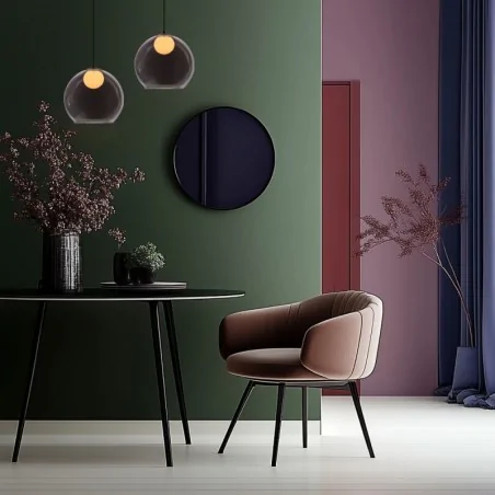 Lampy-sufitowe - lampa sufitowa wisząca z dymionym kloszem g9 brin 31-38333 candellux 