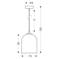 Lampy-sufitowe - lampa sufitowa wisząca czarna z dymionym kloszem klea 31-38340 candellux 