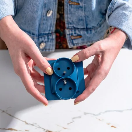 Ramki-pojedyncze - ramka pojedyncza kwadratowa niebieska 64mr-1 navy blue do serii mini karlik 