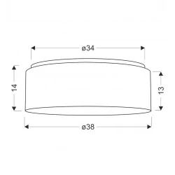 Plafony - plafon lampa sufitowa okrągła 38cm 2xe27 abażur macchiato sfondo 31-41890 candellux 