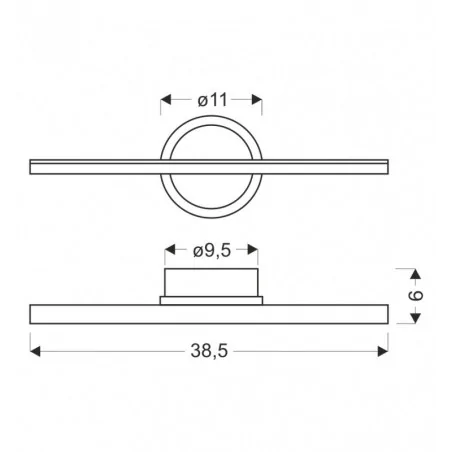 Kinkiety-do-salonu - lampa kinkiet drewniany led podłużny 10w led 3000k batuta 22-35707 candellux 