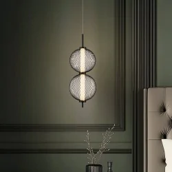 Lampy-sufitowe - lampa sufitowa led z ciepłym światłem podwójny zwis czarny 10w 3000k puma 32-35356 candellux 