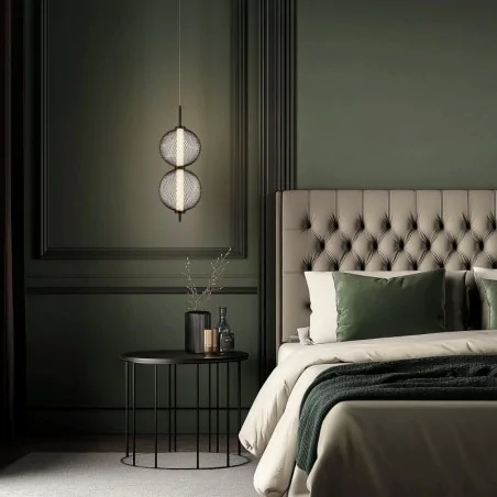 Lampy-sufitowe - lampa sufitowa led z ciepłym światłem podwójny zwis czarny 10w 3000k puma 32-35356 candellux 