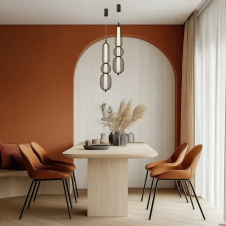 Lampy-sufitowe - lampa sufitowa led zwis czarny 15w 3000k puma 33-35363 candellux 