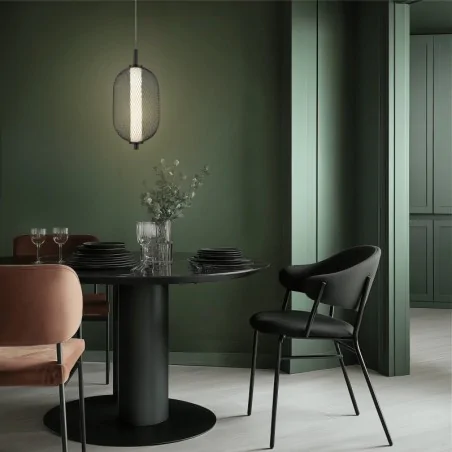 Lampy-sufitowe - lampa wisząca sufitowa led czarna loft 10w 3000k puma 31-35349 candellux 