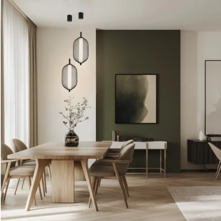 Lampy-sufitowe - lampa wisząca sufitowa led czarna loft 10w 3000k puma 31-35349 candellux 