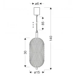 Lampy-sufitowe - lampa wisząca sufitowa led czarna loft 10w 3000k puma 31-35349 candellux 