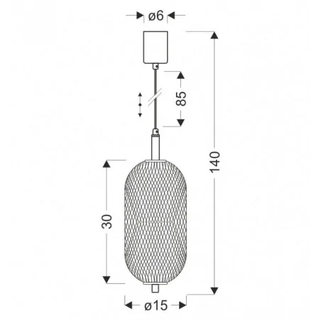 Lampy-sufitowe - lampa wisząca sufitowa led czarna loft 10w 3000k puma 31-35349 candellux 