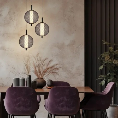 Lampy-sufitowe - lampa sufitowa wisząca led retro czarny 10w 3000k puma 31-35332 candellux 