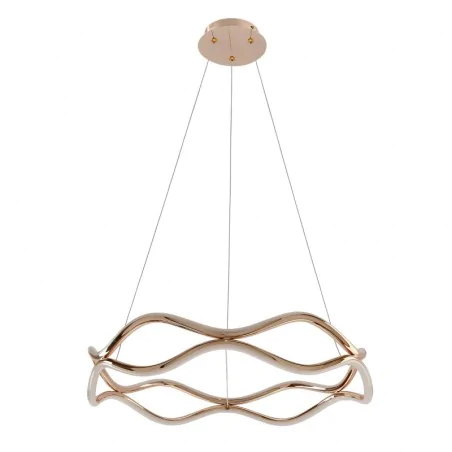 Lampy-sufitowe - lampa sufitowa wisząca led patynowa 28w 3000k średnica 50cm vave 34-35653 candellux 