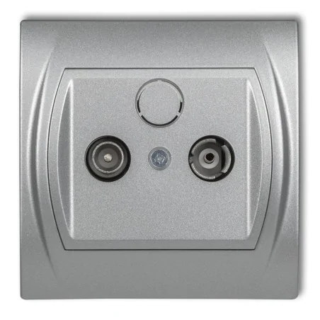 Gniazda-antenowe - gniazdo abonenckie rtv końcowe 2db srebrny metalik 7lg2k logo karlik 