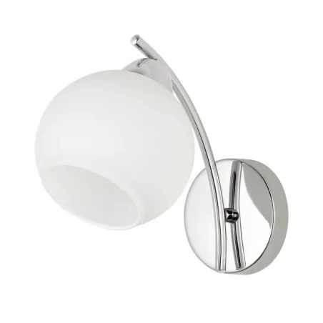 Kinkiety-do-salonu - lampa kinkiet ścienny chromowy klosz biały amos 21-35011 candellux 