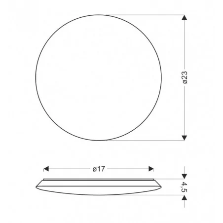 Plafony - juno lampa sufitowa plafon 23 12w led 4000k biały candellux 