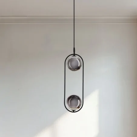 Lampy-sufitowe - lampa sufitowa zwis podwójny 2 klosze w formie dymionych kuli cordel 32-44051 candellux 